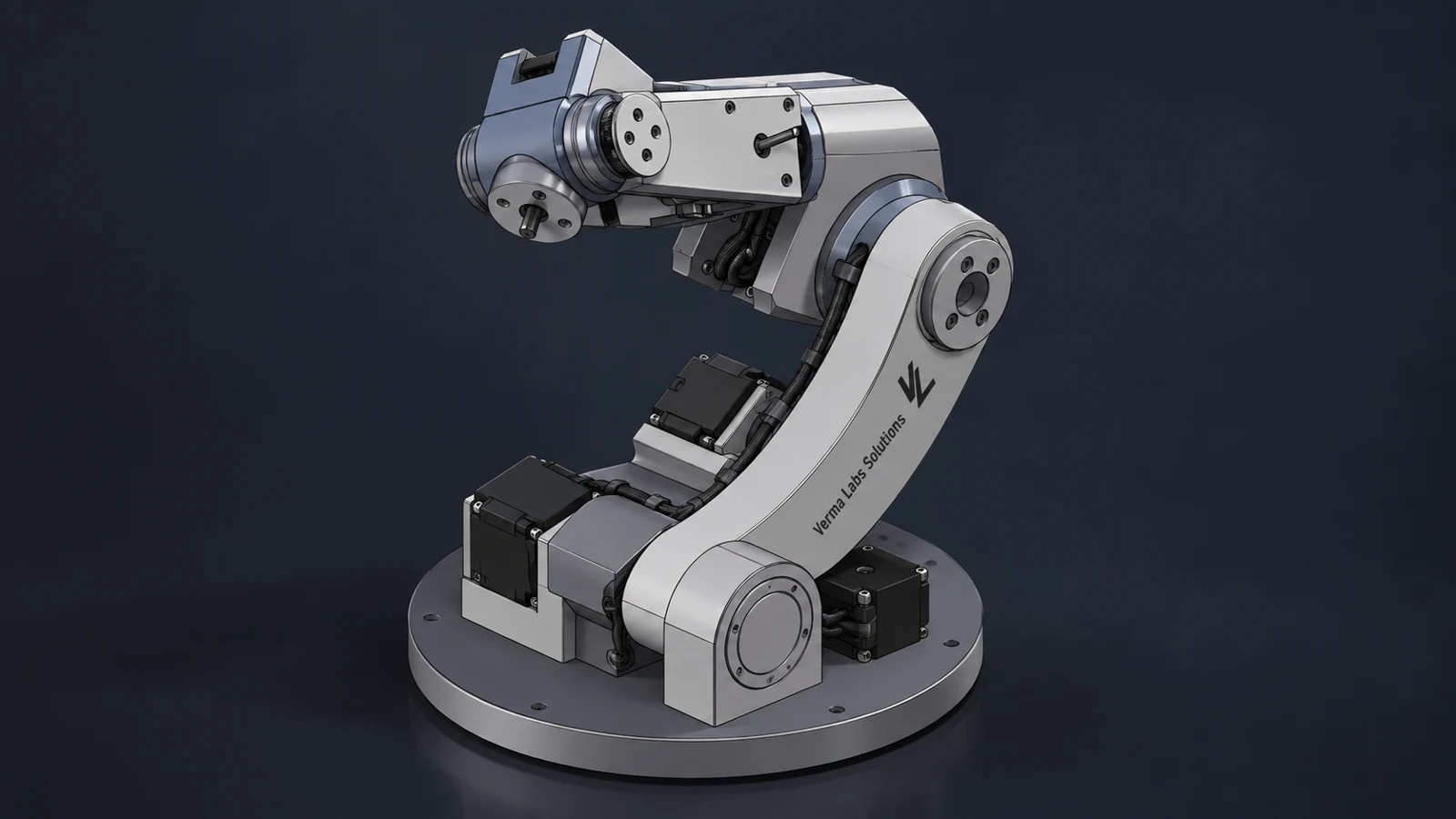Robotic arm CAD render